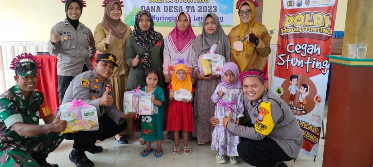 Polsek Lengkong Salurkan Bantuan Sosial Peduli Stunting