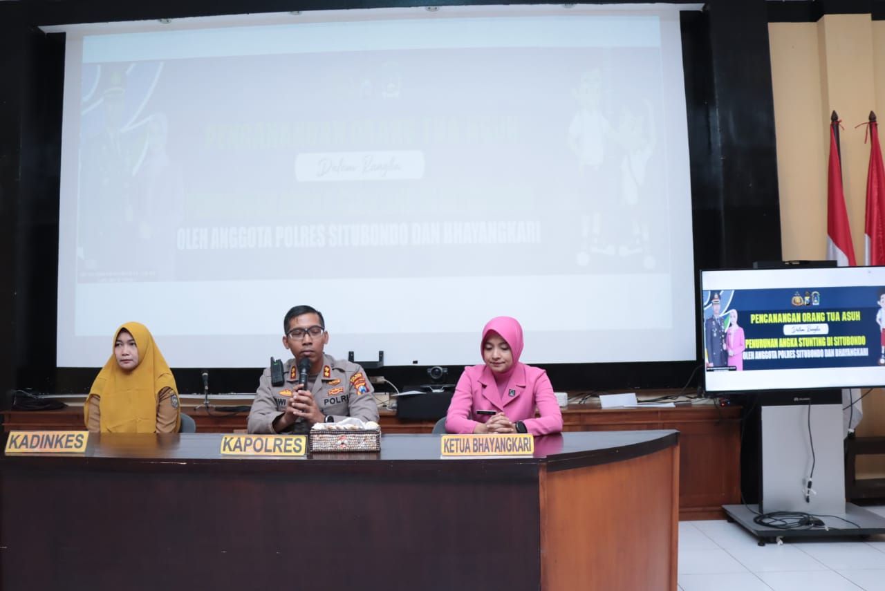 Polres Situbondo dan Bhayangkari Canangkan Program Orang Tua Asuh Anak Stunting