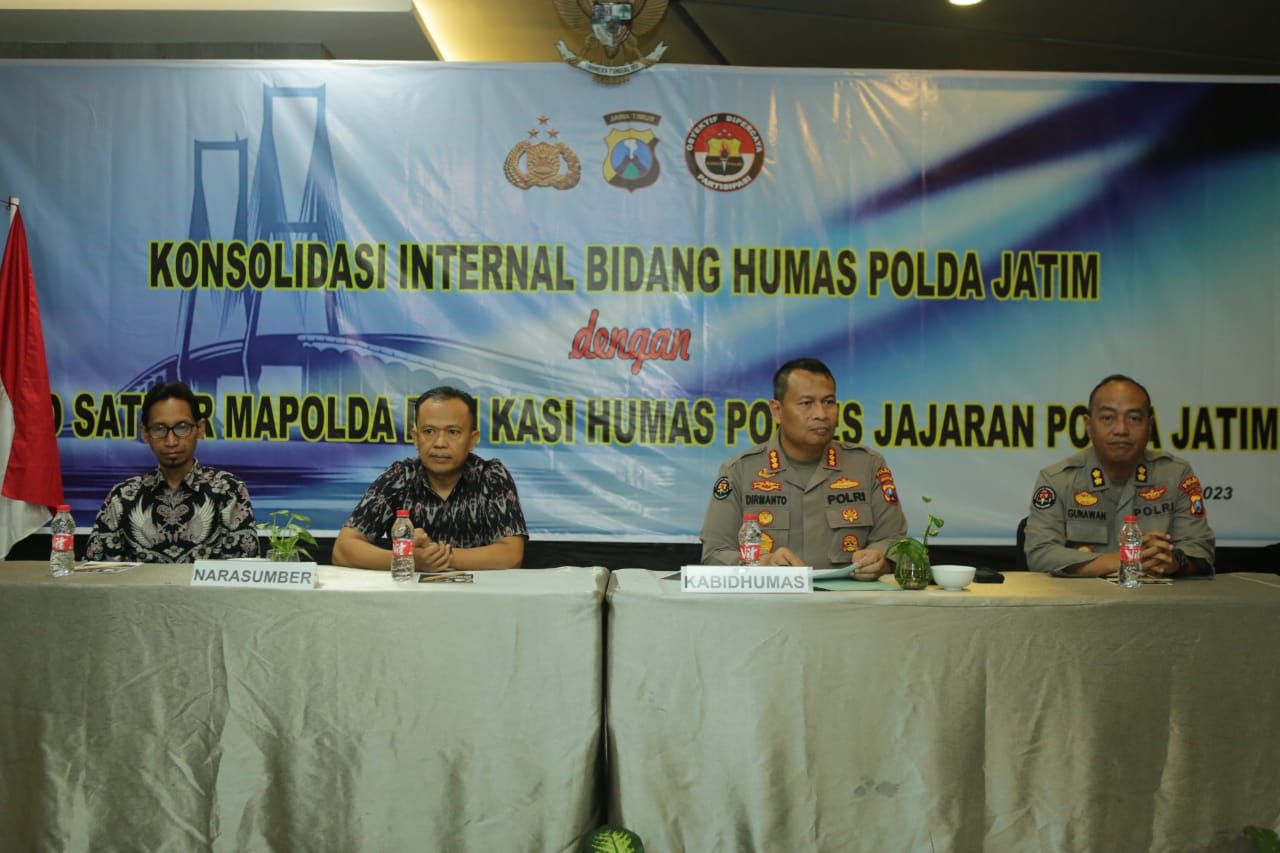 Polda Jatim Gelar Konsolidasi Perkuat Fungsi Humas Jajaran Polda dan Polres Se-Jawa Timur