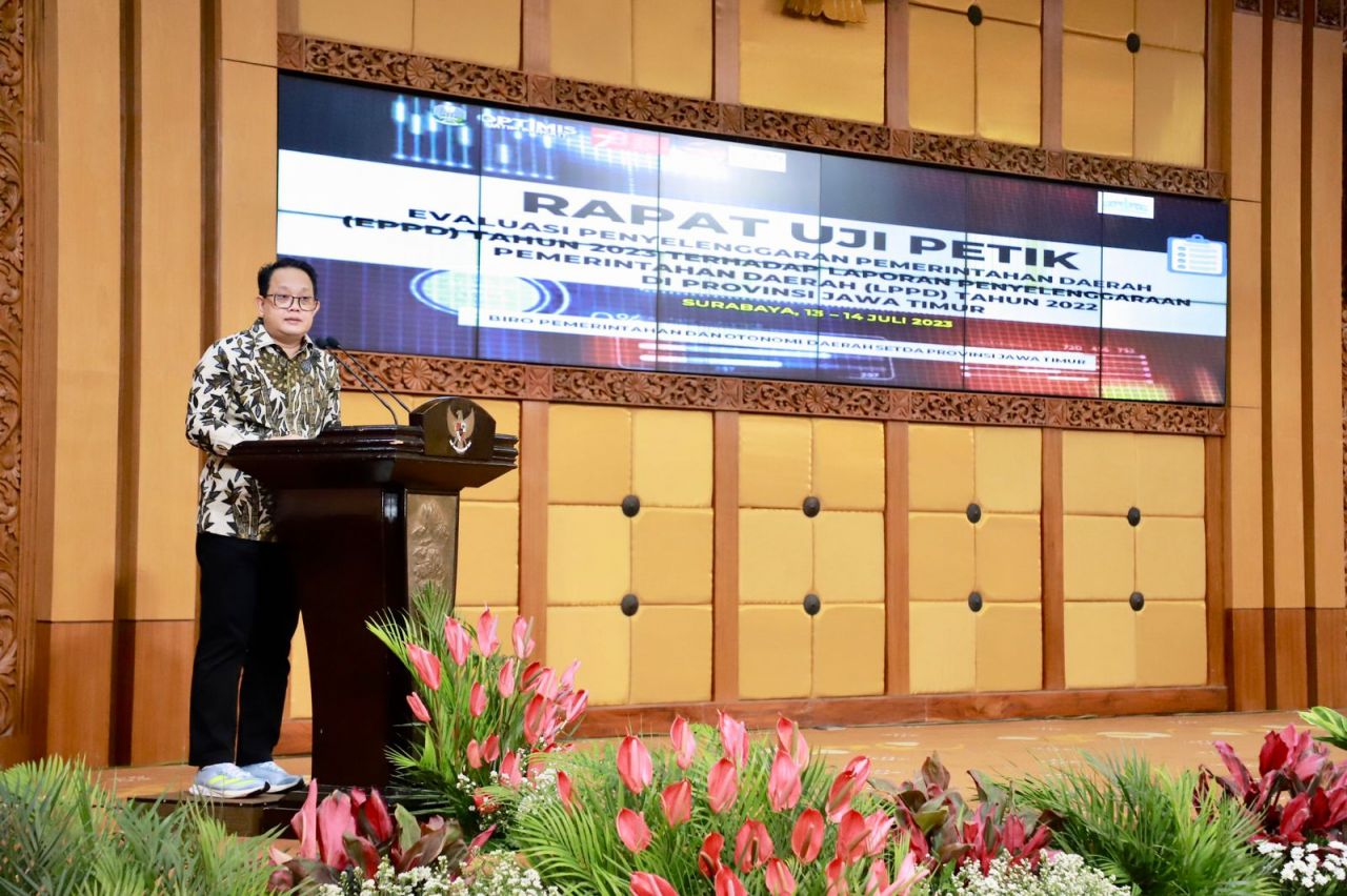 Evaluasi Uji Petik EPPD Terhadap LPPD, Sekdaprov Jatim: Tingkatkan Kinerja Pemerintah Daerah
