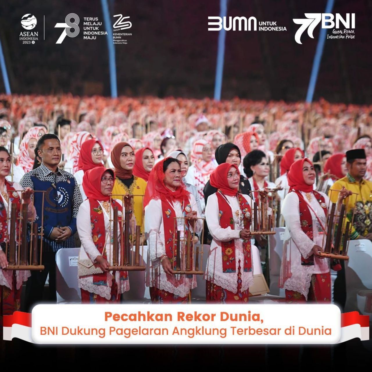 BNI Dukung Pagelaran Angklung Terbesar di Dunia