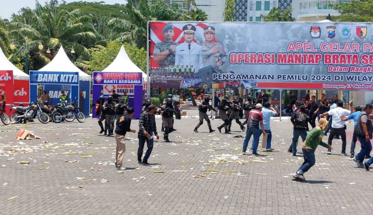 Belasan Ribu Personil Gabungan di Lamongan Siap Amankan Jalannya Pemilu 2024