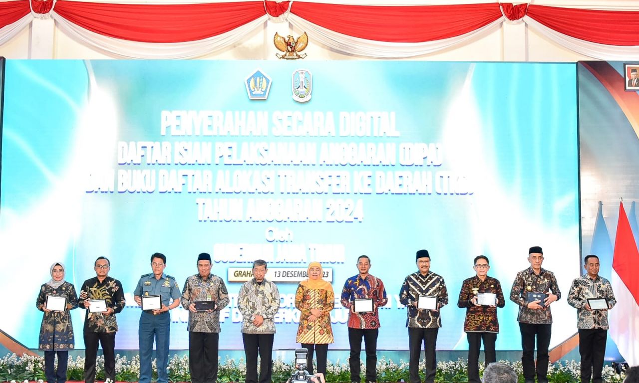 DIPA dan TKD Provinsi Jawa Timur Tahun 2024 Sebesar Rp 129,3 Triliun