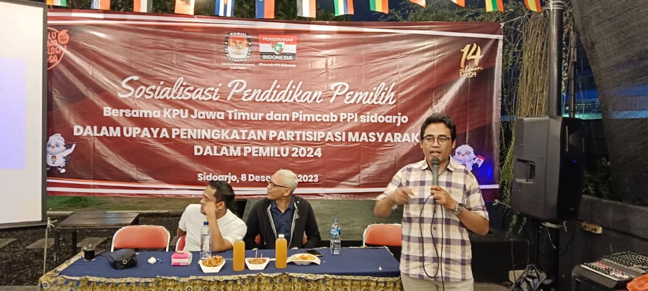KPU Jatim Bersama PPI Sidoarjo Gelar Sosialisasi Dan Pendidikan Pemilih