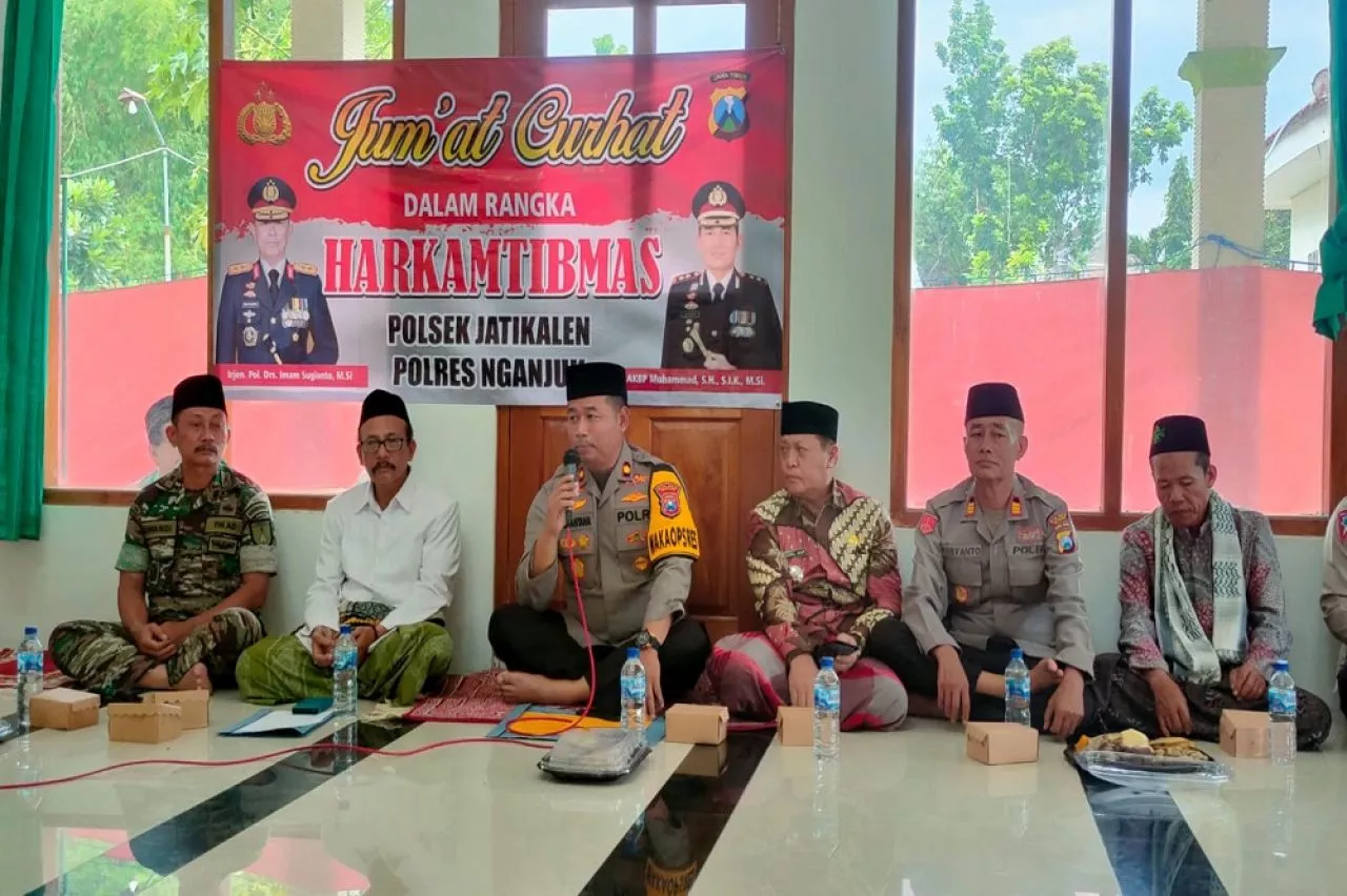Polres Nganjuk Ajak Jamaah Al-Muttaqin Ciptakan Pemilu 2024 Damai, Aman dan Sejuk