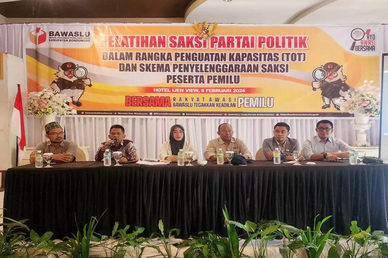 Bawaslu Bondowoso Gelar Pelatihan Saksi Partai Politik