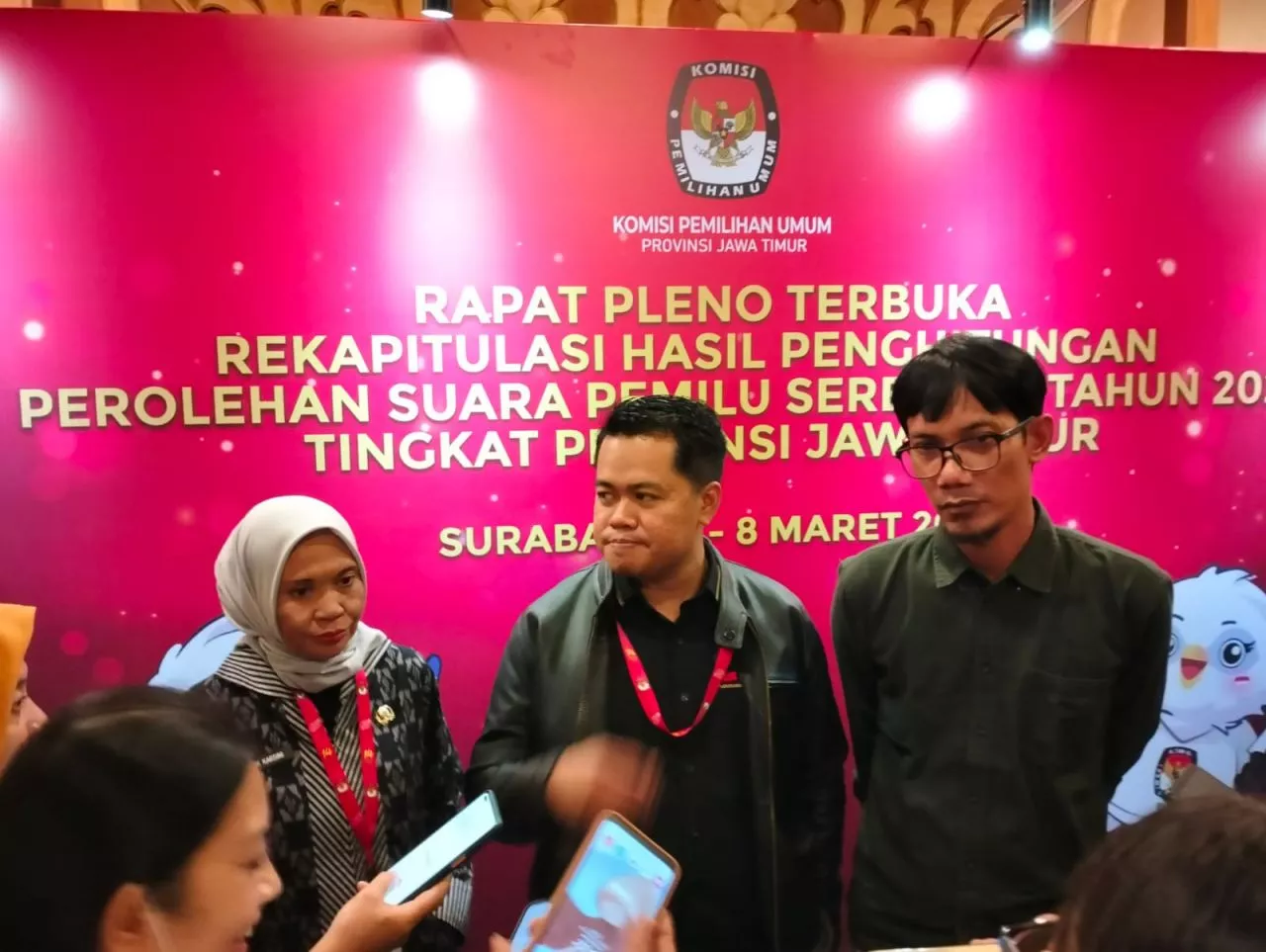 Hari Kelima, Rekapitulasi Hasil Penghitungan Suara Tingkat Provinsi Jatim Naik 84%