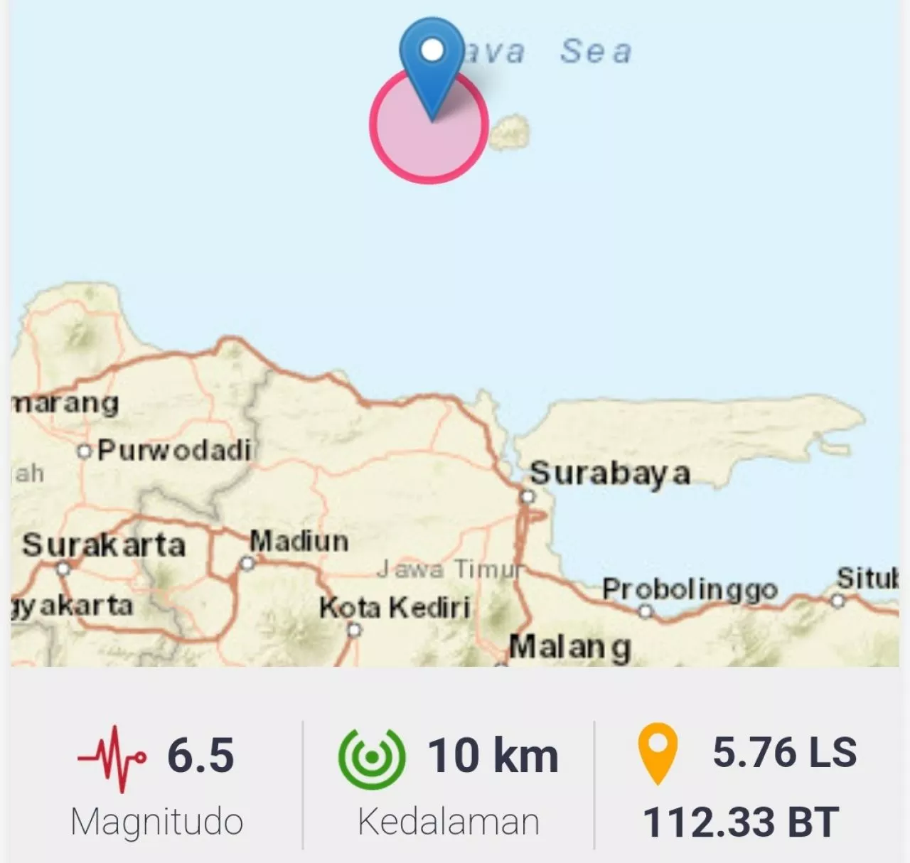 Bumi di Sidoarjo 2 Menit 'Digoyang' Gempa Tuban