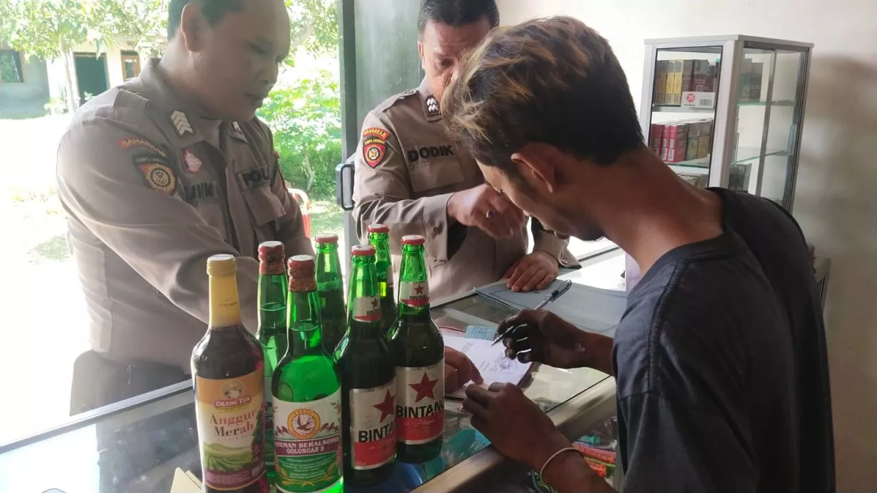 Jaga Kondusivitas Ramadan, Ribuan Liter Miras Disita Polres Nganjuk Dalam Operasi Pekat Semeru 2024
