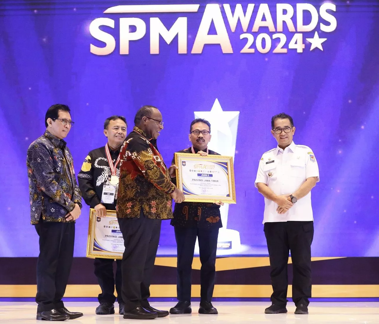 Provinsi Jawa Timur meraih penghargaan Standar Pelayanan Minimal (SPM) Awards Tahun 2024