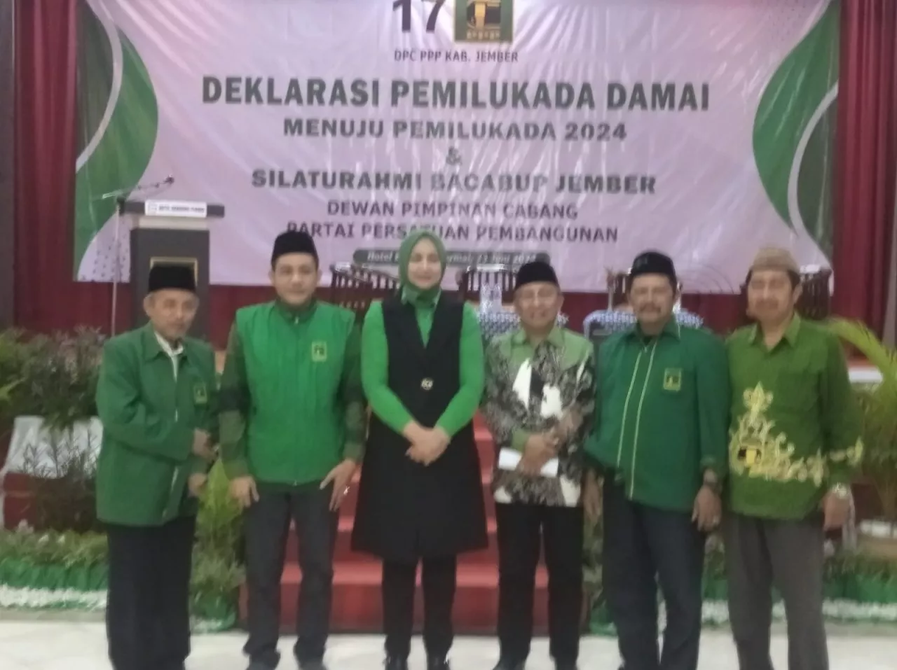 Rekom Belum Pasti PPP Jember Gelar Deklarasi Pemilukada Damai, 3 Bacabup Hadir 2 Jadi Catatan 