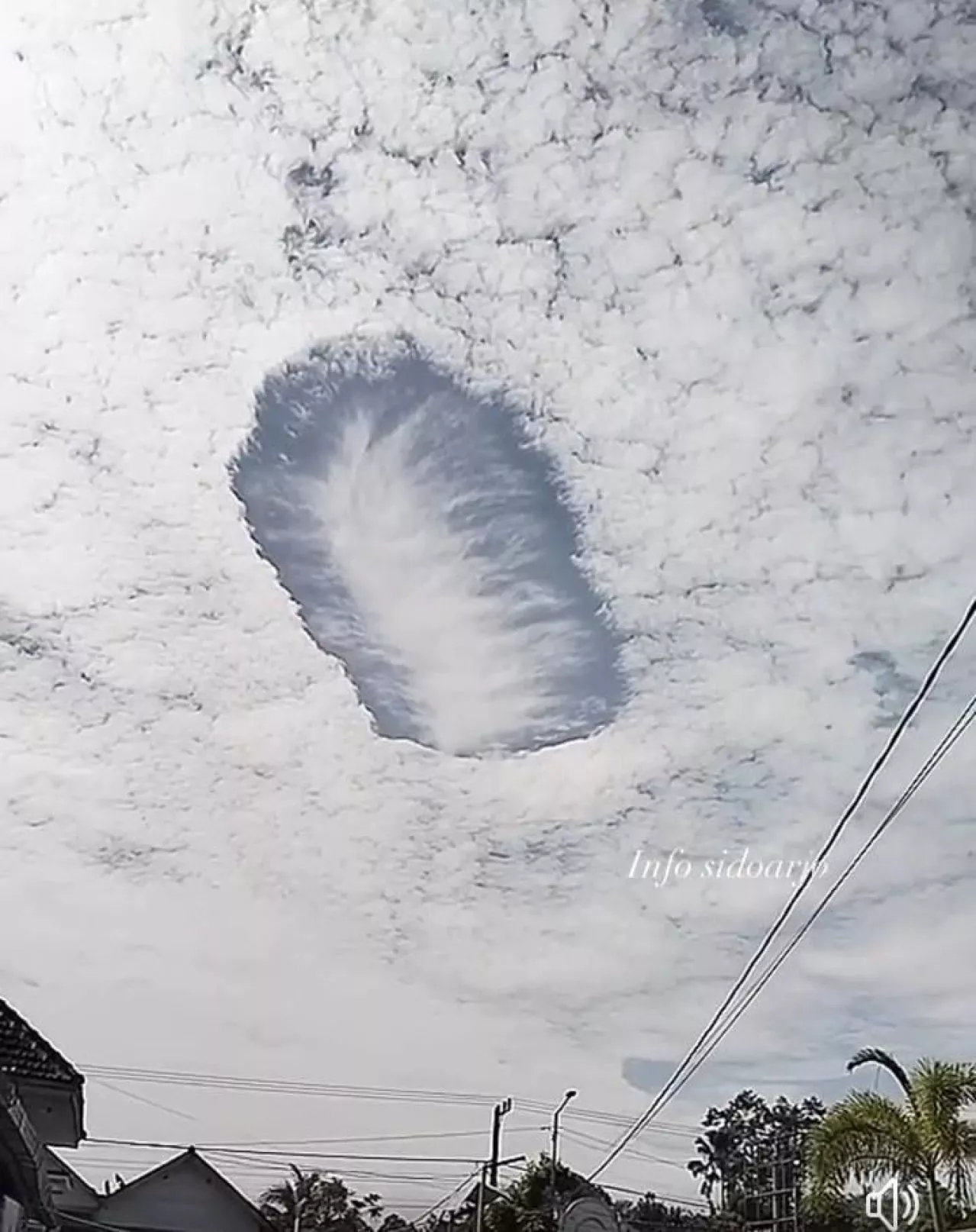 Heboh Fenomena Alam Awan Berlubang di Langit Jember