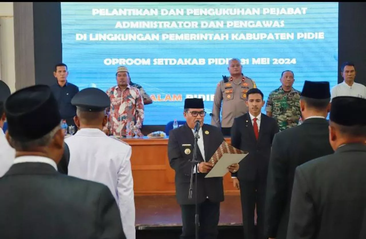 Peringatan Keras PJ Bupati Pidie Saat Pelantikan Administrator