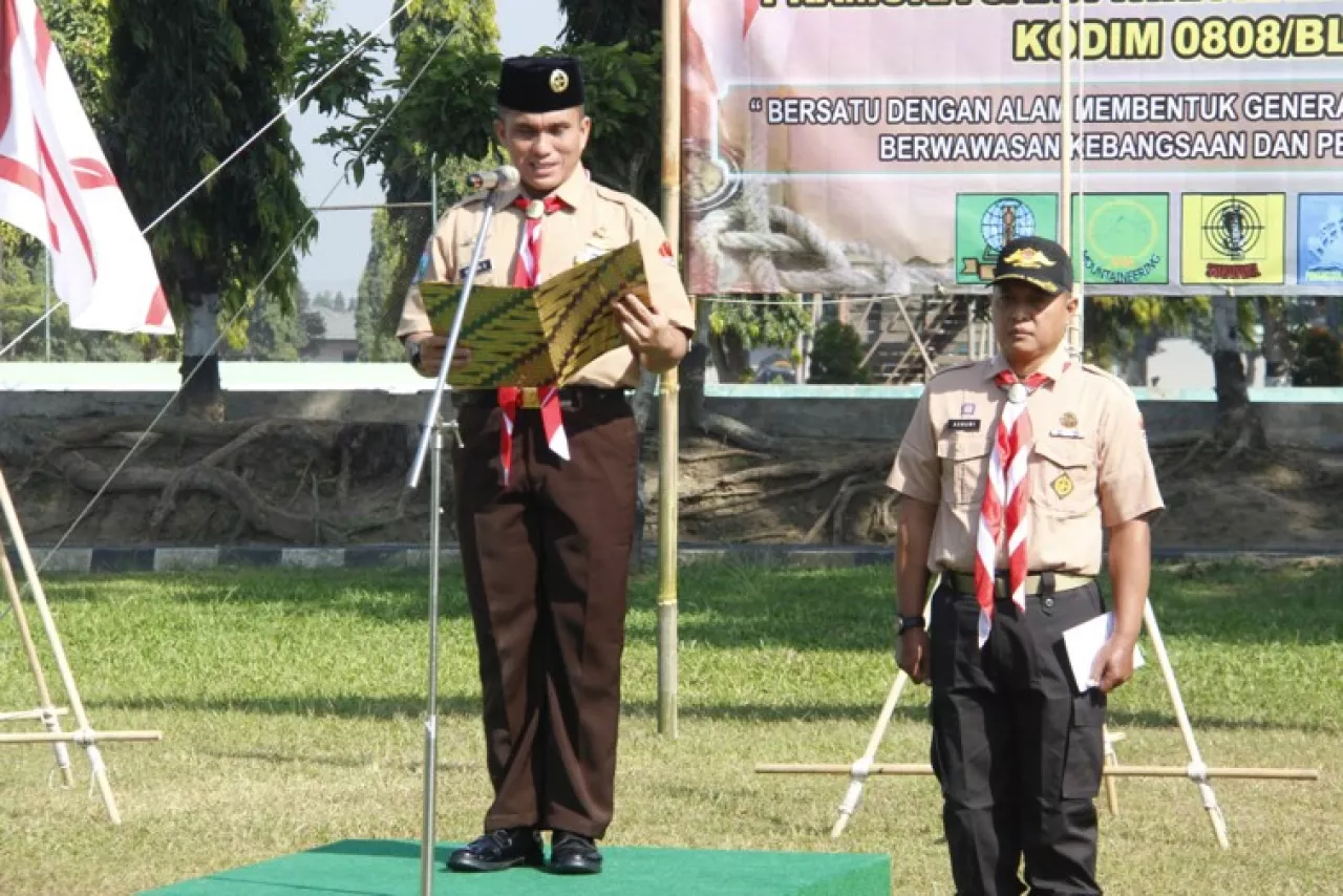 Kodim 0808/Blitar Gelar Persami Pramuka Saka Wira Kartika Tahun 2024