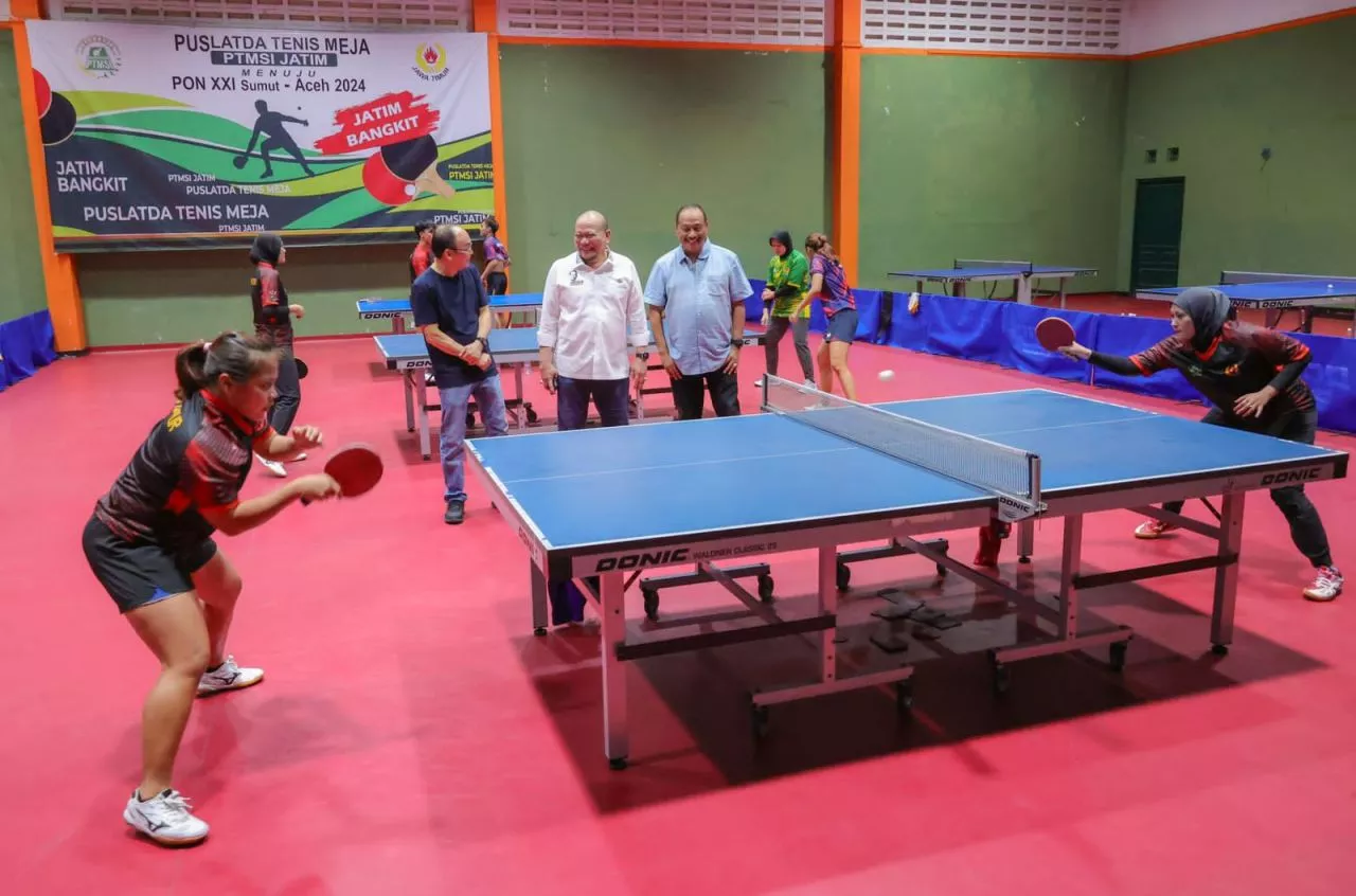 LaNyalla Pacu Semangat Atlet Tenis Meja Jatim untuk PON Aceh-Sumut