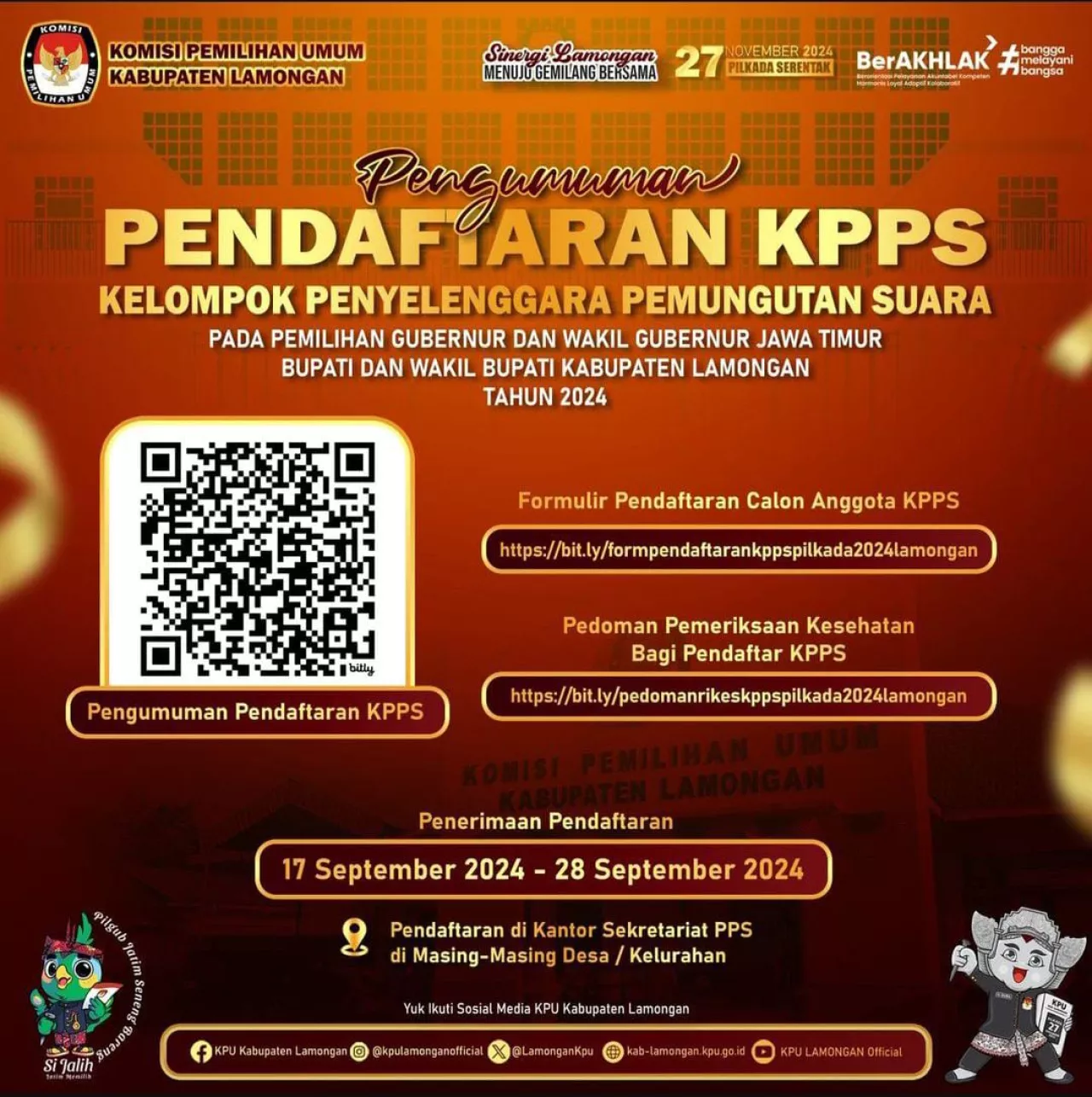 KPU Lamongan Buka Pendaftaran KPPS, Ini Syaratnya
