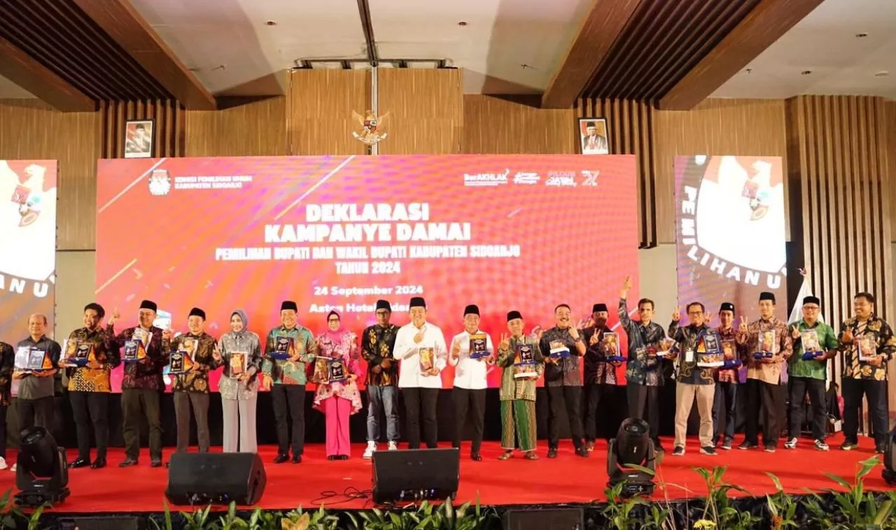 KPU Kabupaten Sidoarjo Gelar Deklarasi Kampanye Damai