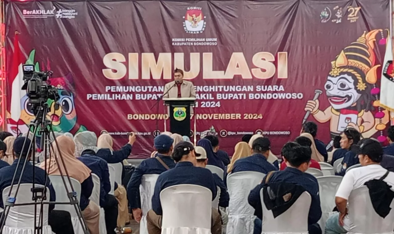 Gelar Simulasi Tungsura, KPU Bondowoso Siap Sambut Pilkada Serentak 2024