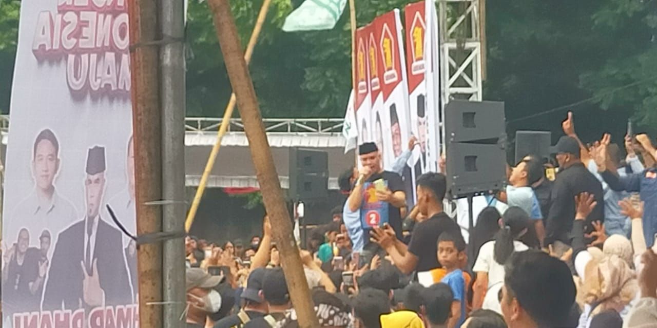 Hadiri Kampanye Gerindra di Surabaya, Ahmad Dhani Optimis Menangkan Prabowo - Gibran Pemilu 2024