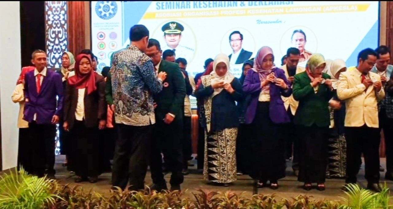 Keterangan Foto:- Deklarasi organisasi kesehatan di Kabupaten Lamongan, Sabtu (20/1) di Aula Gadjah Mada Pemkab Lt.7. ZR