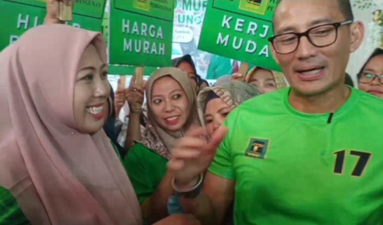 Ketua Bappilu DPP PPP Sandiaga Uno ke Lamongan Bawa Sembako Murah