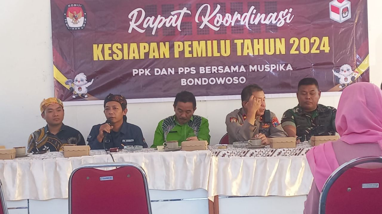 Rakor PPS Dan PPK Kecamatan Bondowoso Cegah Over Lap Antara Penyelenggara Dengan Muspika