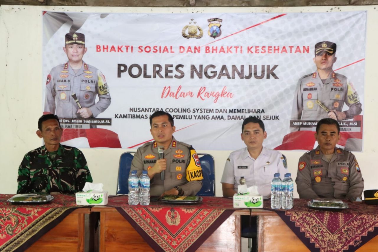 Polres Nganjuk Gencarkan Program NCS Melalui Baksos dan Pengobatan Gratis bagi Warga Desa Ngepung