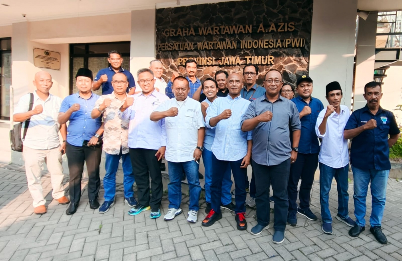KI dan Ombudsman di PWI Jatim, Bahas Program Bersinergi