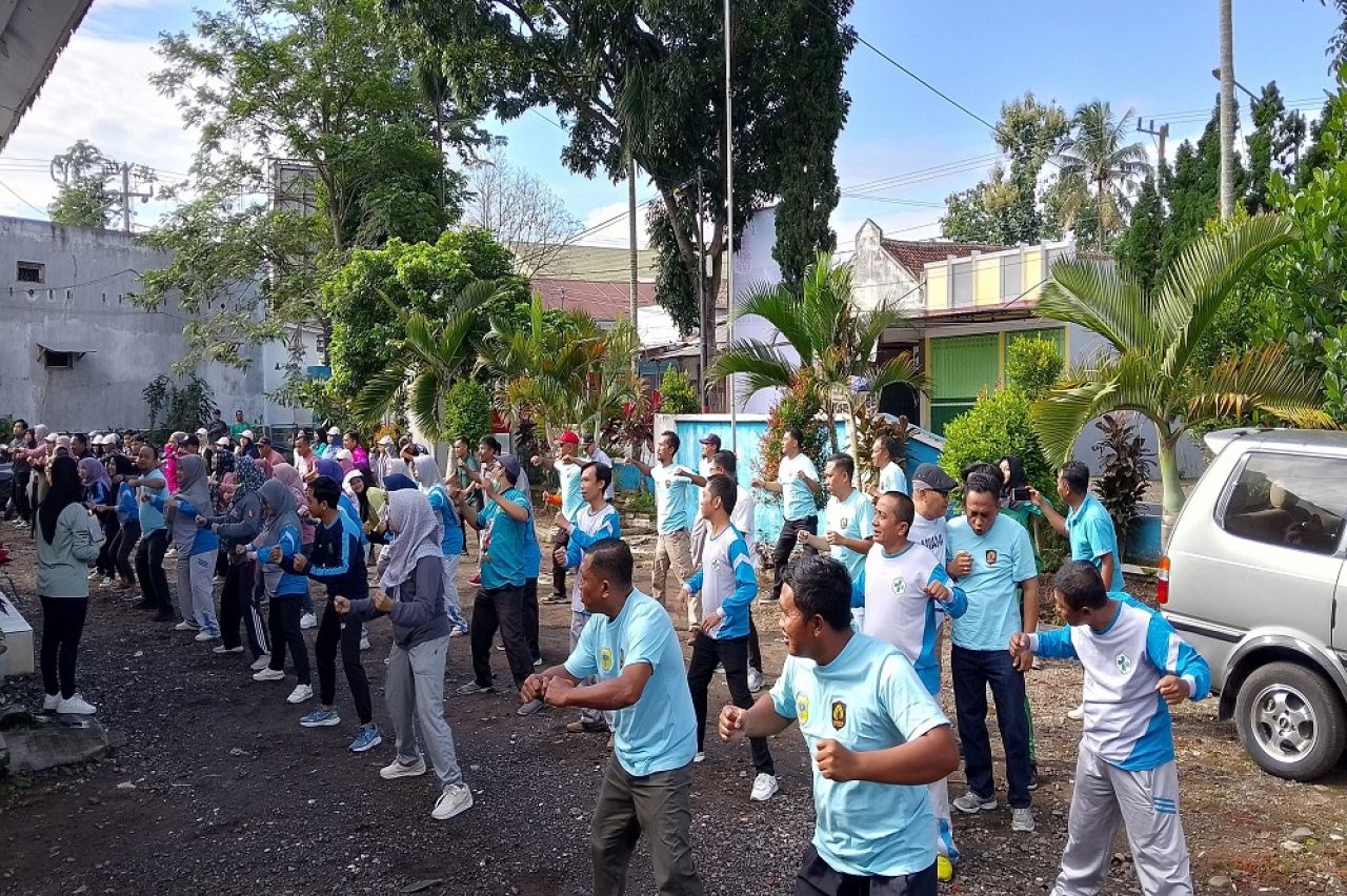 Petugas Pemilu Gelar Senam Sehat Lintas Sektoral