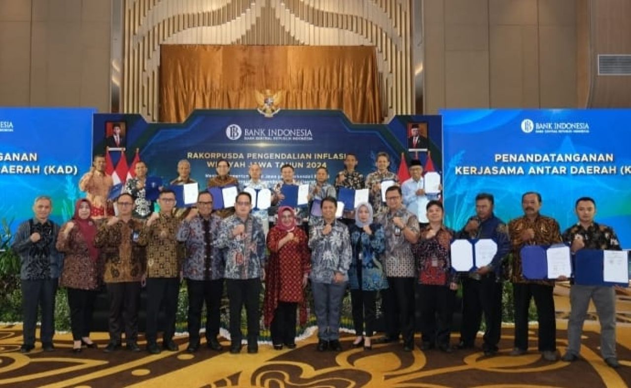 Ket Foto:- Kantor Perwakilan Bank Indonesia (KPwBI) Provinsi Jatim Rapat Koordinasi Pusat dan Daerah (Rakorpusda) Pengendalian Inflasi Jawa yang dilaksanakan di Malang pada Selasa ( 27 /2/2024 ).