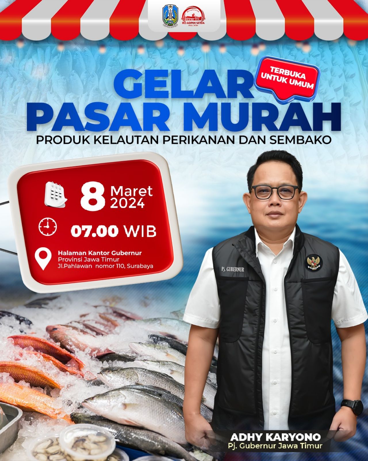 Besok Pasar Murah Produk Kelautan Dan Perikanan Di Kantor Gubernur