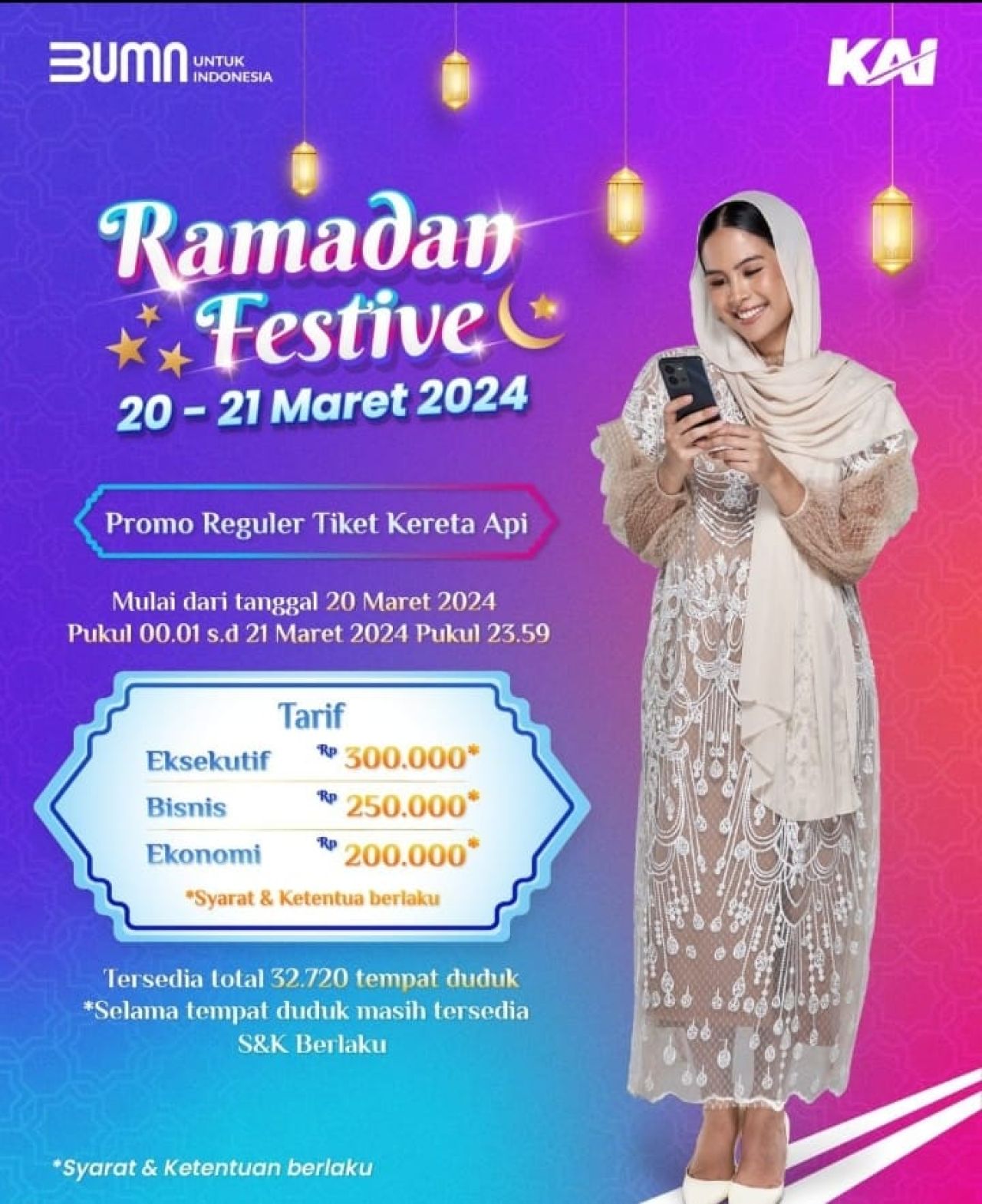 Ramadan Festive 2024, KAI Beri Diskon Tarif Kereta Api