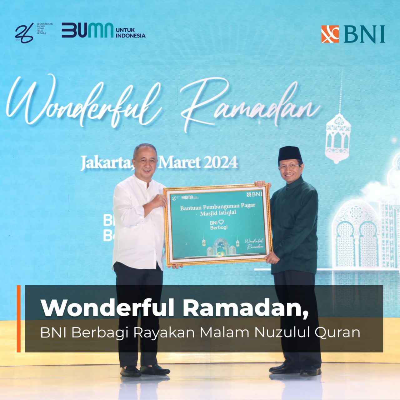 BNI Berbagi Kebahagiaan di Malam Nuzulul Quran