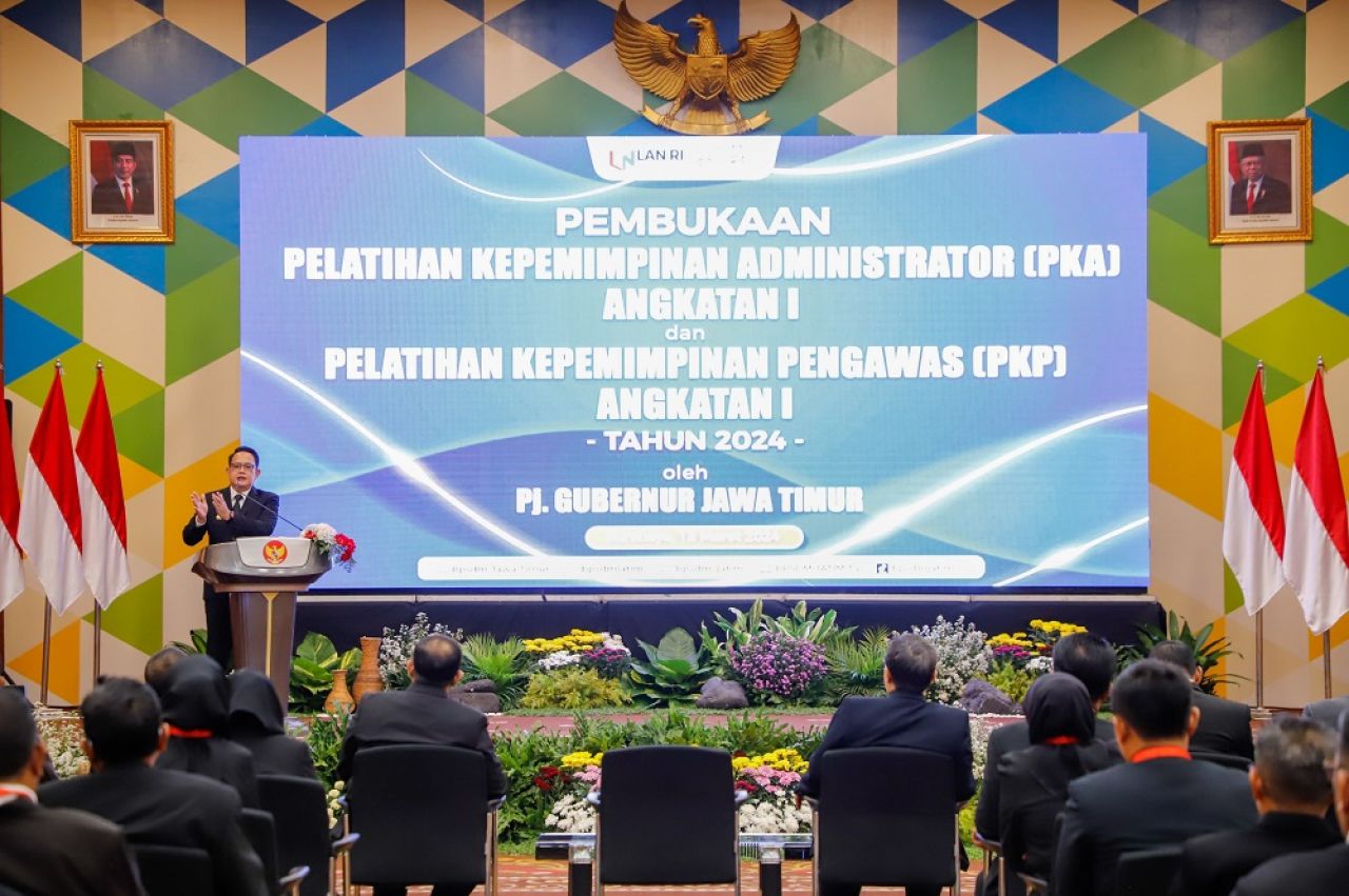 Pelatihan Kepemimpinan Administrator (PKA) angkatan I dan Pelatihan Kepemimpinan Pengawas (PKP) angkatan I tahun 2024 di BPSDM Provinsi Jawa Timur, Jl. Balongsari Tama Surabaya, Jumat (15/3/2024).