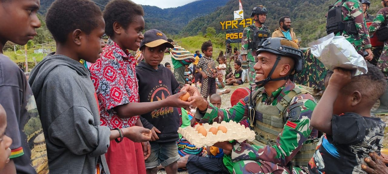 Dipenghujung Masa Tugas, Satgas Yonif 433/JS Gelar Baksos Untuk Masyarakat Nduga Papua
