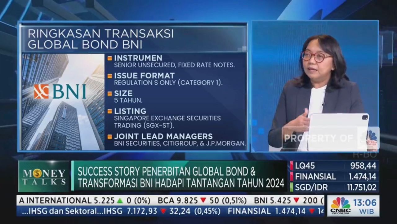Global Bond BNI Mengalami Kelebihan Permintaan 6,4 Kali