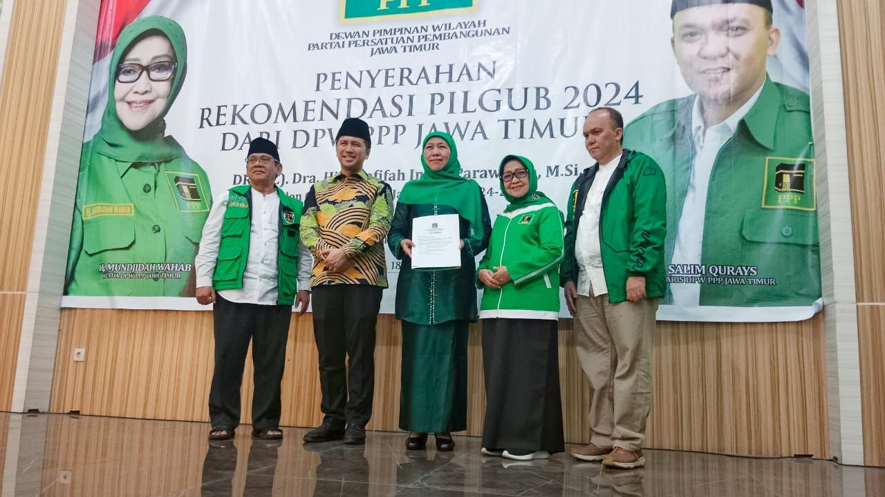 DPW PPP Jatim Resmi Serahkan Rekomendasi Cagub-Cawagub kepada Khofifah-Emil