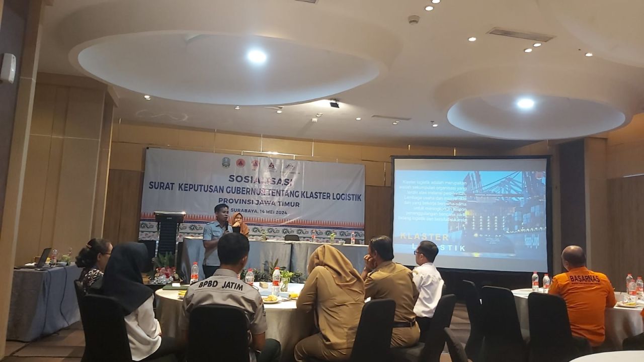 BPBD Jawa Timur Sosialisasikan Pembentukan Klaster Logistik untuk Penanggulangan Bencana