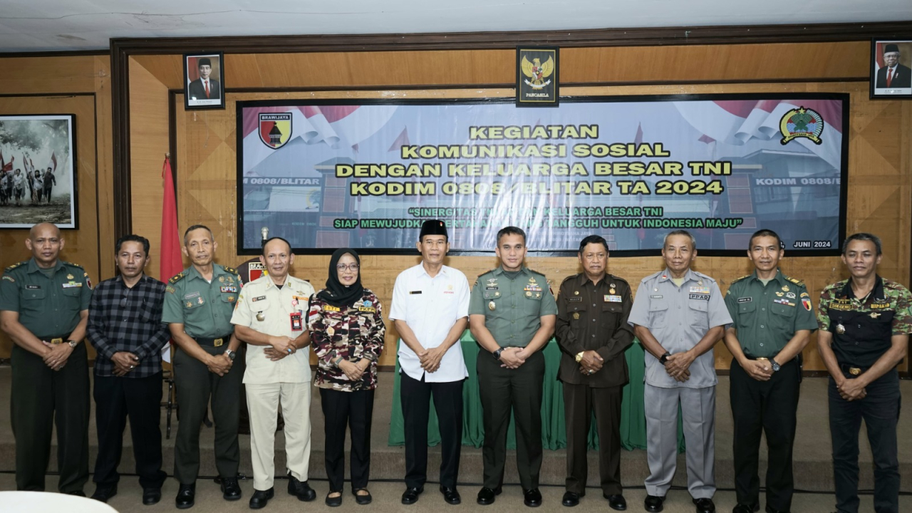 Tingkatkan Sinergitas, Kodim 0808/Blitar Gelar Komsos Dengan KBT