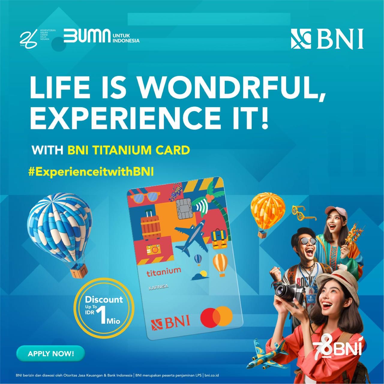 BNI-Mastercard Kolaborasi Penuhi Kebutuhan Kaum  Muda