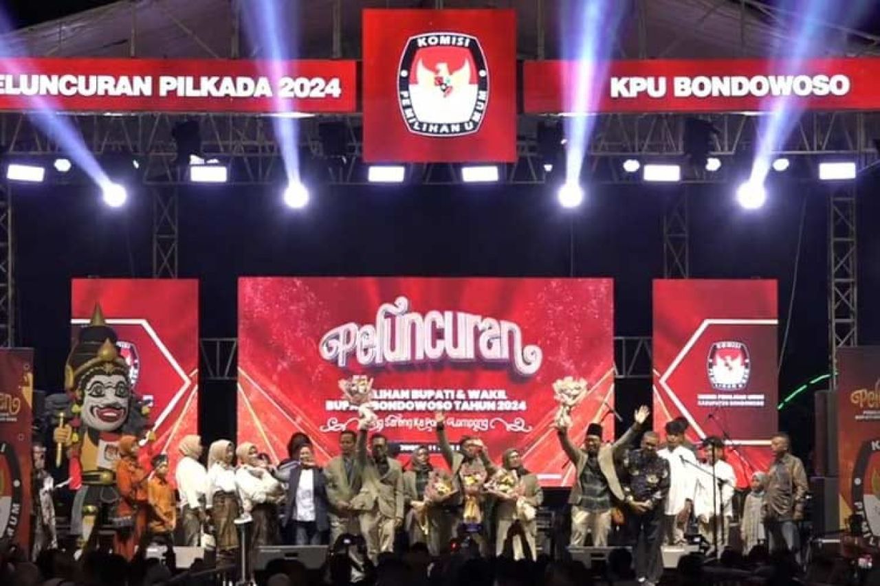 Peluncuran Tahapan Pilkada 2024 di Bondowoso: Semarak dengan Maskot 'Si Konah' dan Konser Band Letto