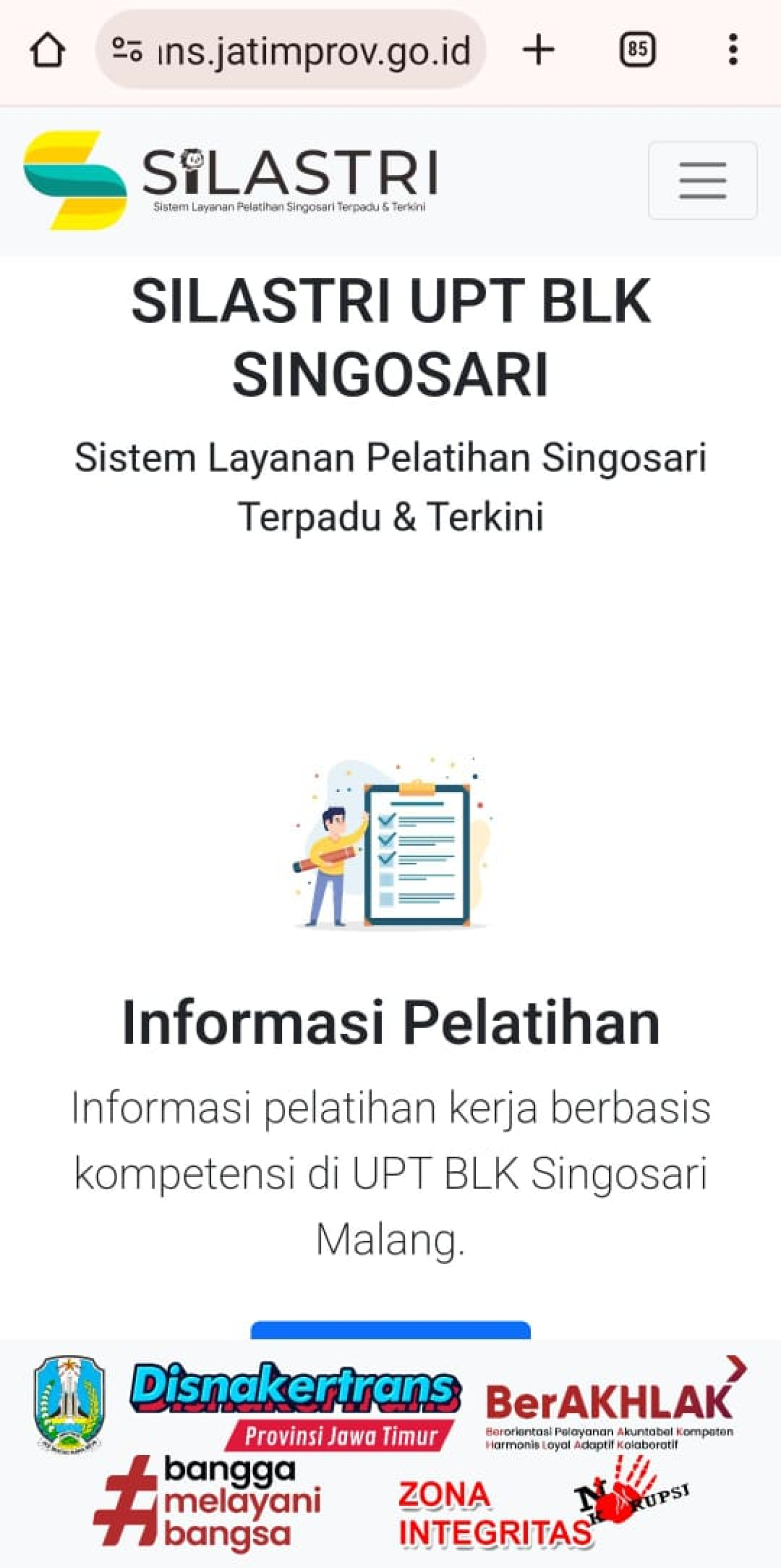 SILASTRI Permudah Daftar Pelatihan Kerja di BLK Singosari