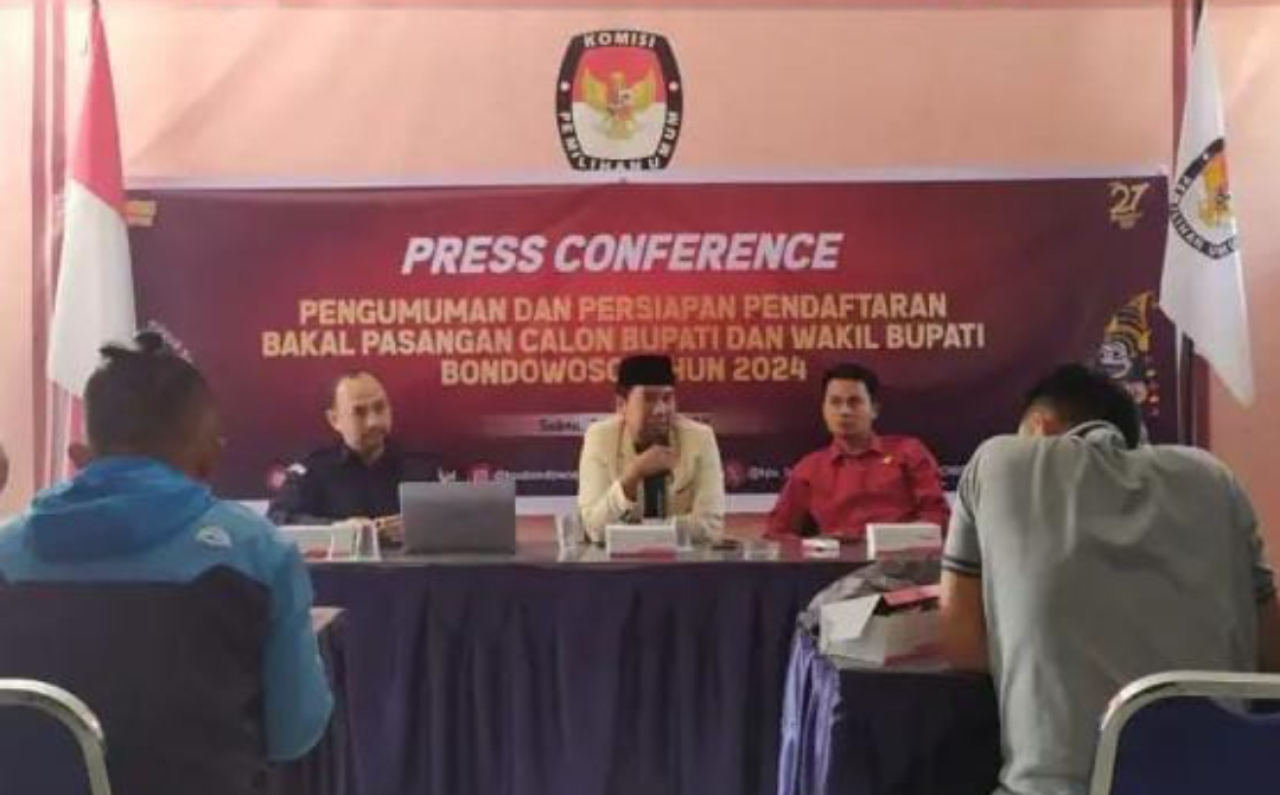 KPU Kabupaten Bondowoso Umumkan Pendaftaran Calon Bupati dan Wakil Bupati