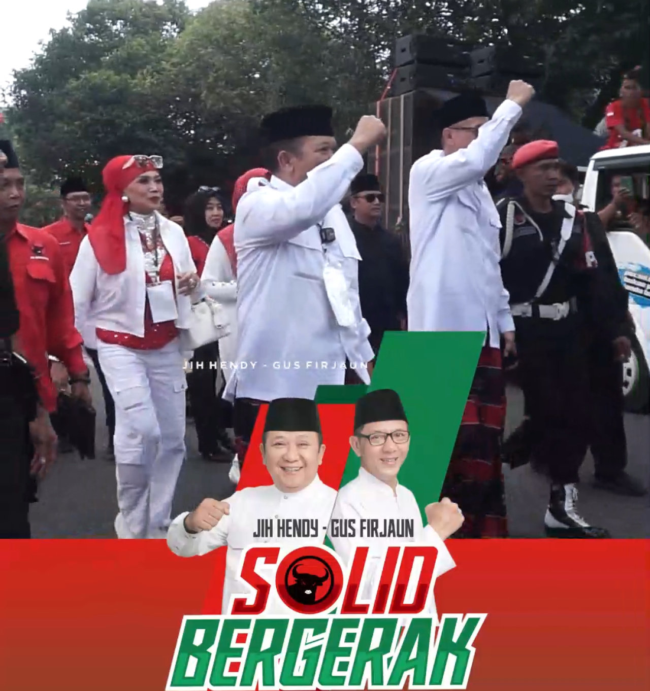 PDI Perjuangan Resmi Antar Hendy - Firjaun Daftar di KPU Jember