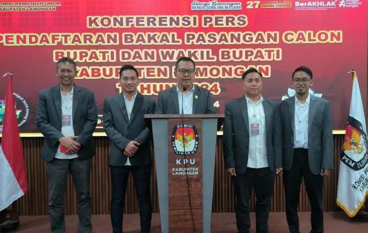 KPU Lamongan Resmi Tutup Pendaftaran Cabup Cawabup, Ini Paslon yang Telah Terdaftar 