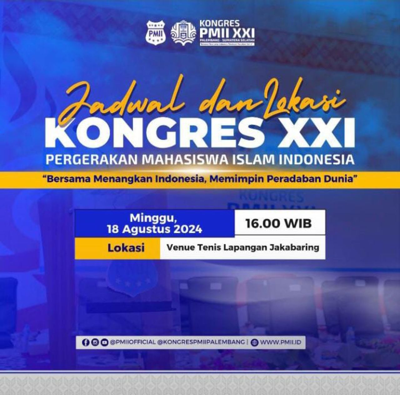 Sempat Tertunda Kongres XXI PB PMII Resmi Digelar Lagi