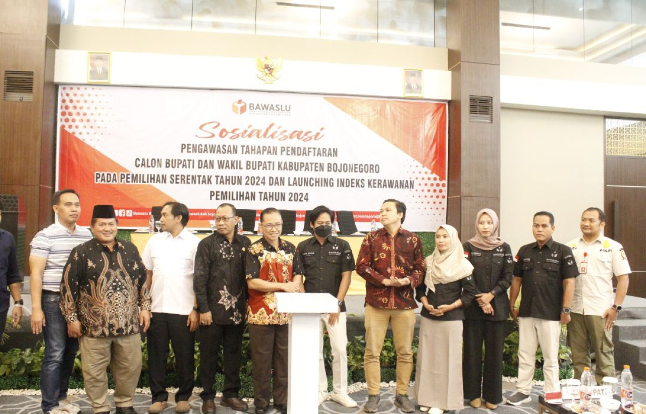 Bawaslu Kabupaten Bojonegoro hari ini (18/08/2024) resmi meluncurkan Indeks Kerawanan Pemilihan (IKP) 2024.