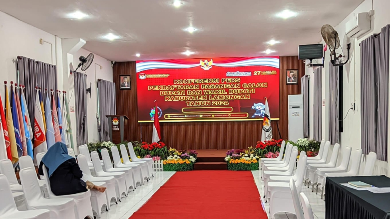 Masih Sepi, Hari Pertama Pendaftaran Paslon Bupati dan Wabup di KPU Lamongan