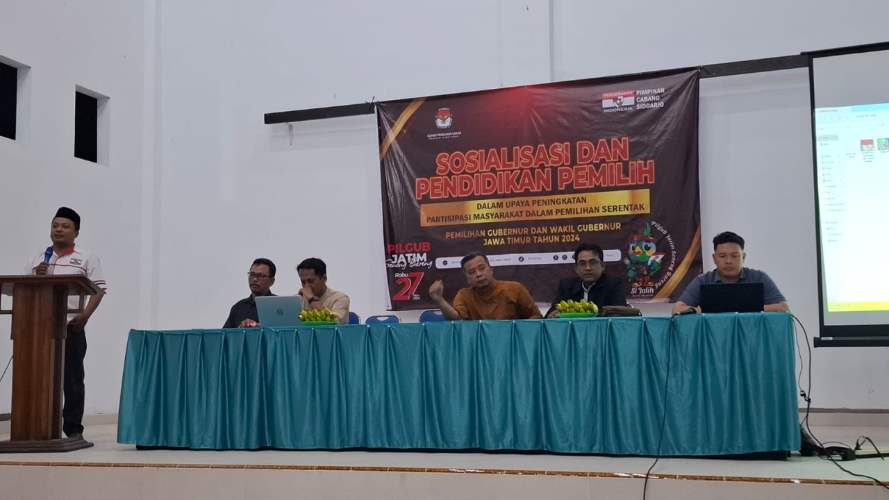 Kolaborasi KPU Jatim dan PPI Sidoarjo Gencarkan Sosialisasi Pemilih