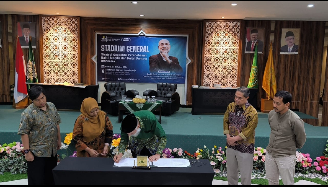 Kerja sama antara Universitas Muhammadiyah Jakarta (UMJ) dengan Al-Isra Institute, Edinburgh, Britania Raya.  